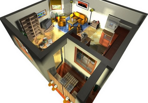 3D изображение упрощает работу – вы видите свою квартиру, как «на ладони»