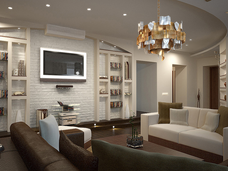 Дизайн-проект интерьера гостиной комнаты